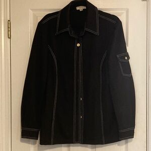 St. John Sport by Marie Gray Black Blazer with White Accents